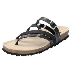 Mephisto Womens Natty Black Zebra Sandals, Size 39 / US Size 8.5